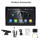 7" Wireless Carplay & Android Auto – Tragbares Autoradio mit Touchscreen & Rückfahrkamera